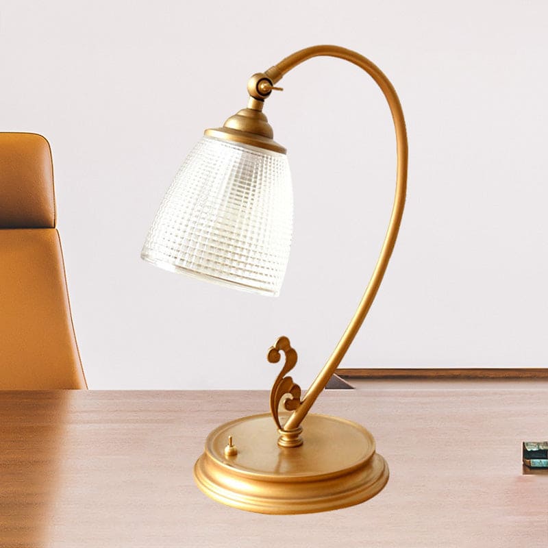 BrightLux - Lamp met vintage gouden metalen nachtlicht