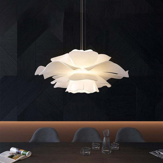 Bella Moderne Design Hanglamp Bloem Wit Metaal Woonkamer Slaapkamer